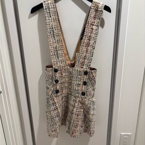 Zara Colorful Print Overall Dress